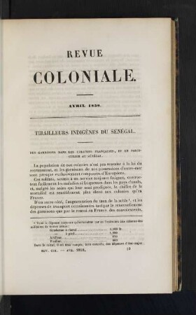 Tirailleurs indigenes du Senegal.