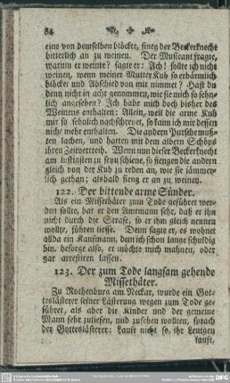 123. Der zum Tode langsam gehende Missethäter