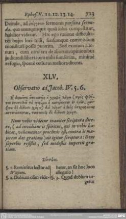 XLV. Observatio ad Jacob. IV, 5. 6.