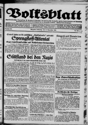 Bergedorf-Sander Volksblatt : amtliches Organ : sozialdemokratische Zeitung für das hamburgische Landgebiet und die Kreise Lauenburg und Stormarn
