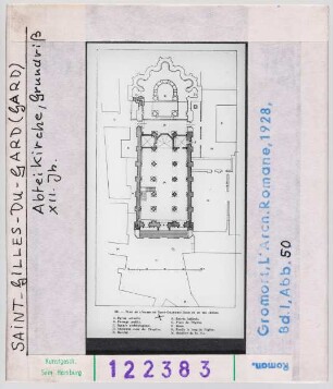 Saint-Gilles-du-Gard: Abteikirche, Grundriss 12. Jhd.