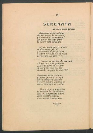 Serenata : (Música de madre querida)