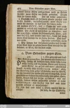 9. Vom Gehorsam gegen Gott.