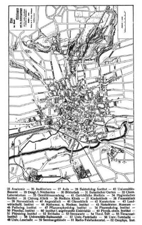Plan der Stadt Göttingen