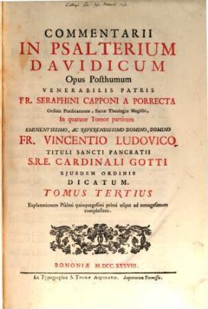 Commentaria in Psalterium Davidicum. 3