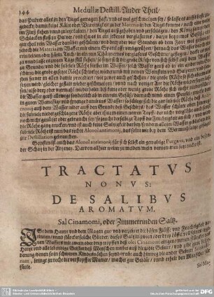 Tractatus Nonus. Aromatische Saltze.