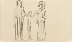 Skizze von drei Figuren (Entwurf zu "Die Eumeniden")