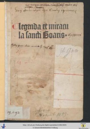Legenda et miracula sancti Goaris