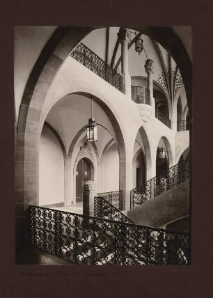 Landgericht und Gefängnis, Halberstadt: Treppenhalle, 1. OG