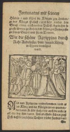 Wie die schöne Agrippina durch Raht Andolosia/ dem jungen König in Cypern vermählet ward.