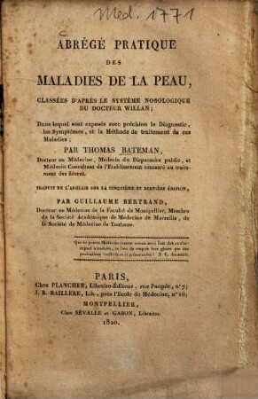 Abrégé pratique des maladies de la peau