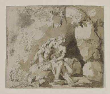 Aphrodite und Ares vor einer Felsgrotte, 1777