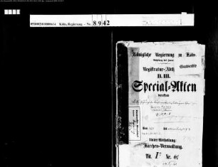 Ausführung der Kirchengesetze (1873) und Anstellung von Geistlichen