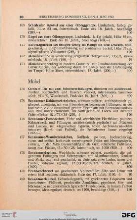 Möbel (Nr. 474-510)