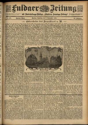 Zweite Ausgabe vom Samstag, den 02. September 1899.