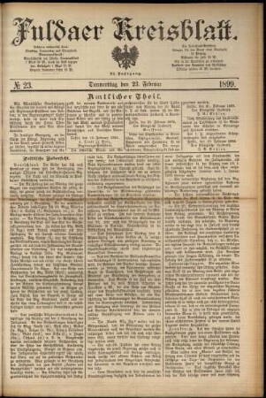 Ausgabe vom Donnerstag, den 23. Februar 1899.