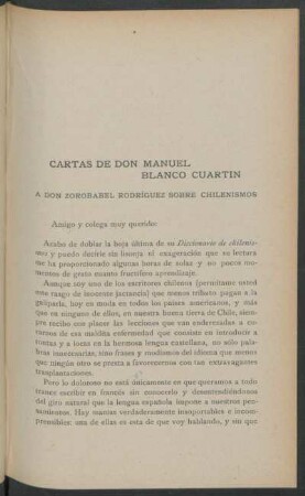 Cartas a Don Zorobabel Rodríguez sobre chilenismos