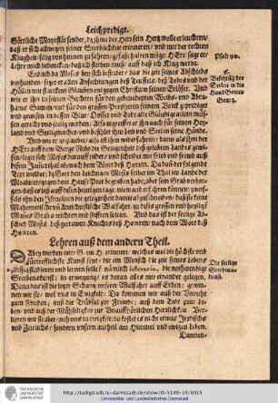 Lehren auß dem anderen Theil.