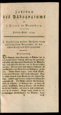 Drittes Stük. 1794