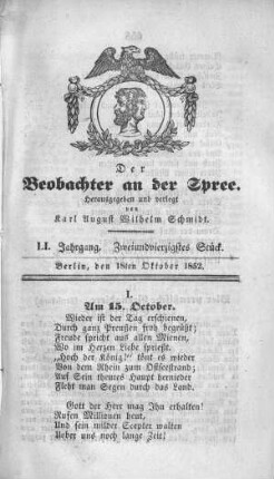 42. Stueck, 18. Oktober 1852