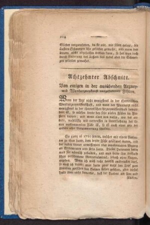 Achtzehnter Abschnitt. Von einigen in der ausübenden Arzney- und Wundarzneykunst vorgefallenen Fehlern