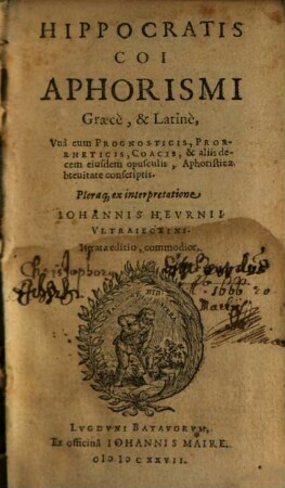 Aphorismi : graece et latine