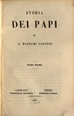 Storia dei Papi, 1