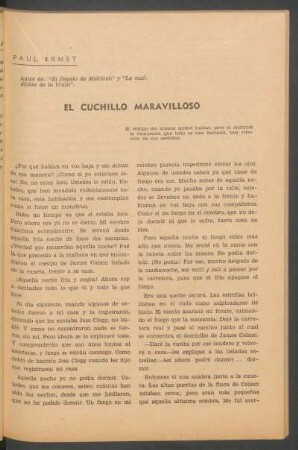 El cuchillo maravilloso : El testigo del crimen quiere hablar, pero el criminal le demuestra que todo es una fantasía, una creación de sus sentidos.