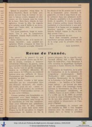 Revue de l'année.