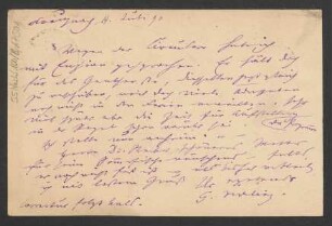 Brief an B. Schott's Söhne : 11.07.1890