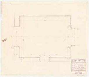 Park Hotel, Posen: Durchgangshalle: Grundriss 1:20