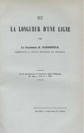 DE LA LONGUEDR D'UNE LIGNE.