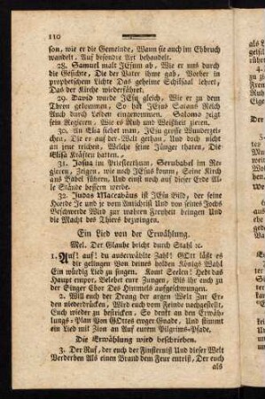 110-132, Ein Lied von der Erwählung.
