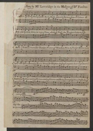 Charon : sung by Mr. Leveridge in the masque of Dr Faustus