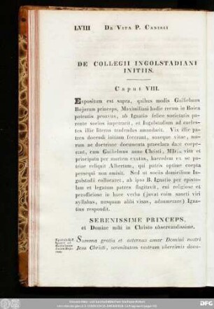 De Collegii Ingolstadiani Initiis. Caput VIII.