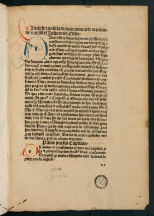 2r, Incipit Consolatorium timoratae conscientiae
