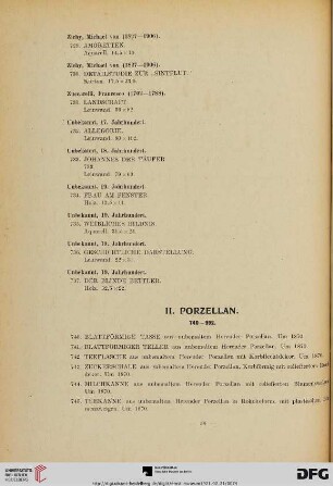 II. Porzellan (Nr. 740-992)
