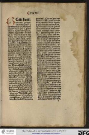 Beati beatitudine spei (quorum remisse sunt iniquitates et quorum deleta sunt peccata) ut a deo non puniantur amplius propter ea.