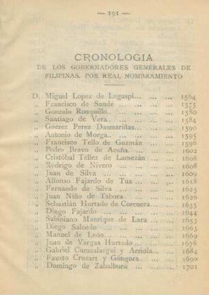 Cronologia