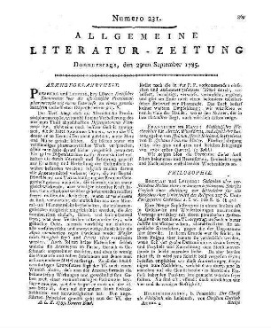 [Huszty von Raszynya, Z. G.]: Kritischer Kommentar über die östreichische Provinzialpharmakopöe. Mit einem Entwurfe zu einem gemeinnüzigen verbesserten Dispensatorium. Preßburg, Leipzig: Löwe [1785]