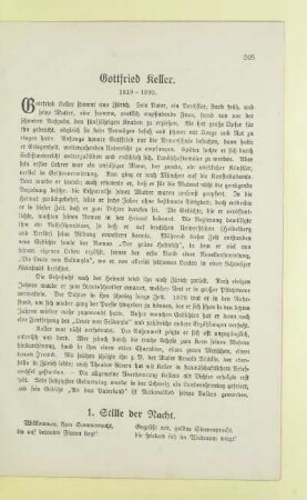 Gottfried Keller. 1819 - 1890