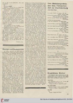 Drei Mädchenportäts aus dem Türkischen Zelt zu Charlottenburg
