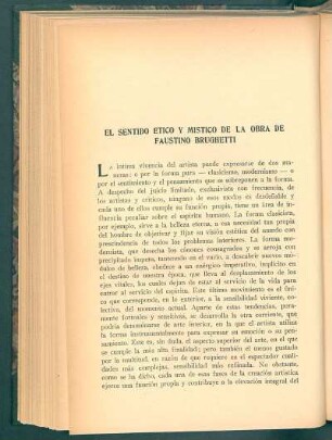El sentido ético y místico de la obra de Faustino Brughetti
