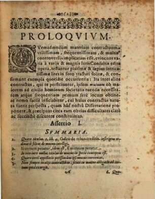 Discursus Iuridicus De Rebus Creditis
