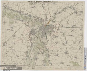 Verkehrs-Plan von Leipzig und Umgegend