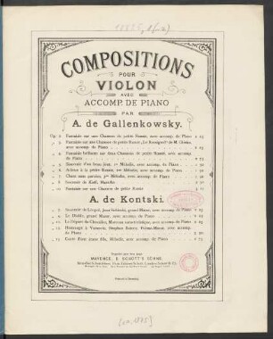 Souvenir de Léopol, Jean Sobieski : grand mazur : avec accomp. de piano op. 7