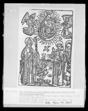 Die Madonna in der Glorie und drei Mitglieder des Augustinerordens