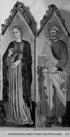 Die Heiligen Petrus und eine weibliche Heilige