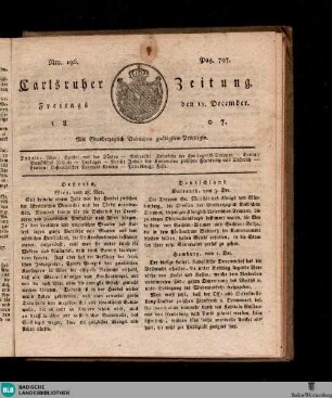 Karlsruher Zeitung, [No. 196]