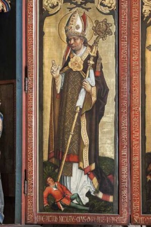 Hochaltar — Rechter Flügel: Heiliger Valentin und Heilige Margareta — Heiliger Valentin